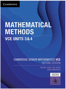 Mathematical Methods VCE Units 3 & 4 Second Edition Text Book