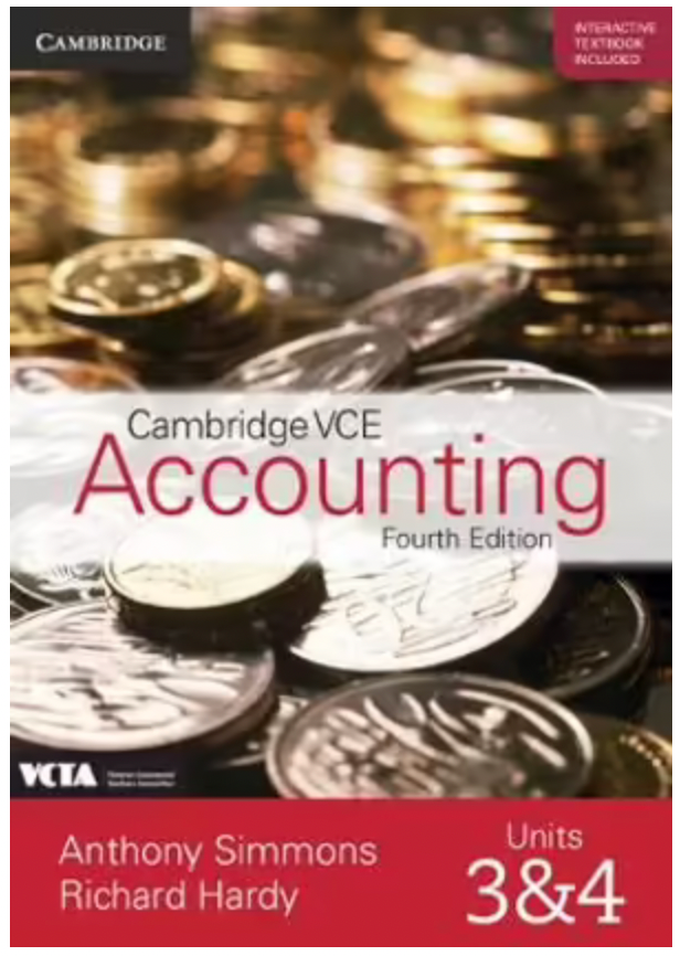Accounting VCE Units 3 & 4 Fourth Edition Text Book